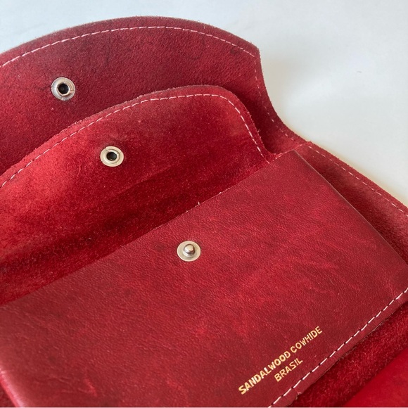 Sandalwood Cowhide Brasil Wallet in Burgundy 4”x7” - Picture 10 of 11